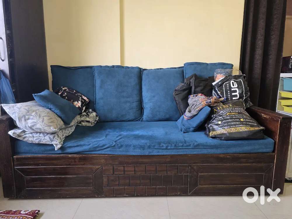 4 seater Sofa cum Bed with Storage