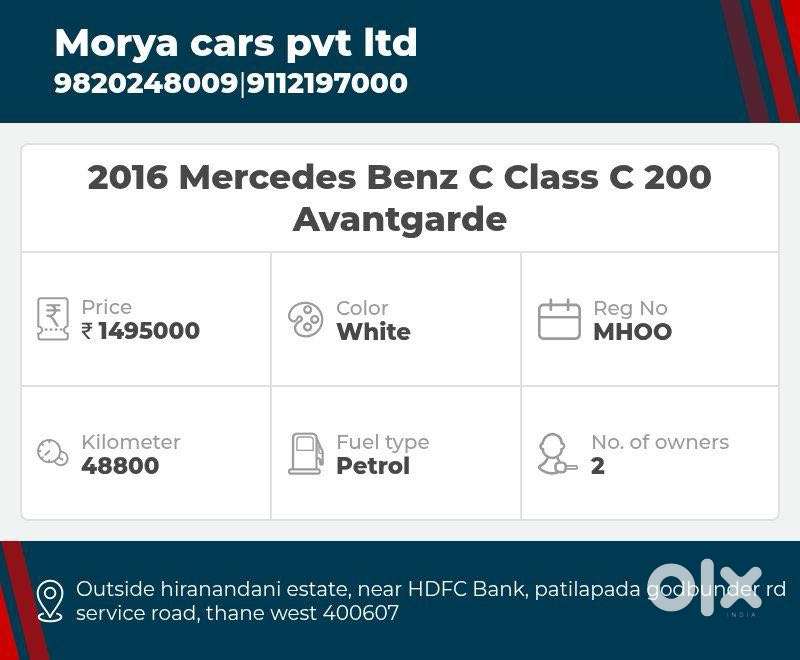 Mercedes-benz New C-class C 200 Avantgarde, 2016, Petrol