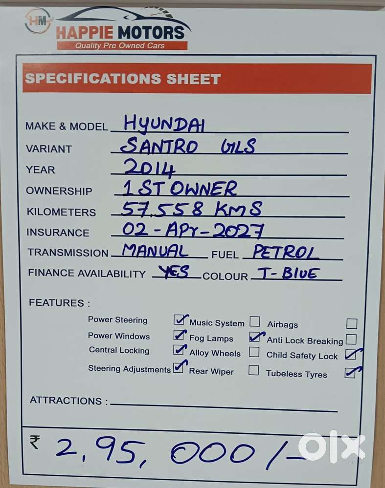 Hyundai Santro Gs Zip Plus, 2014, Petrol