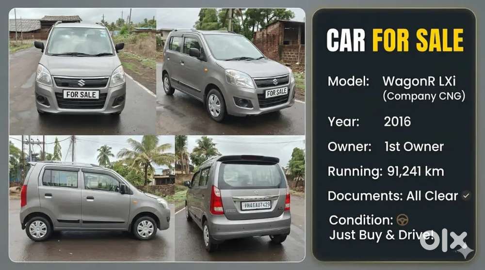 Maruti Suzuki Wagon R 2016 Cng & Hybrids 91200 Km Driven