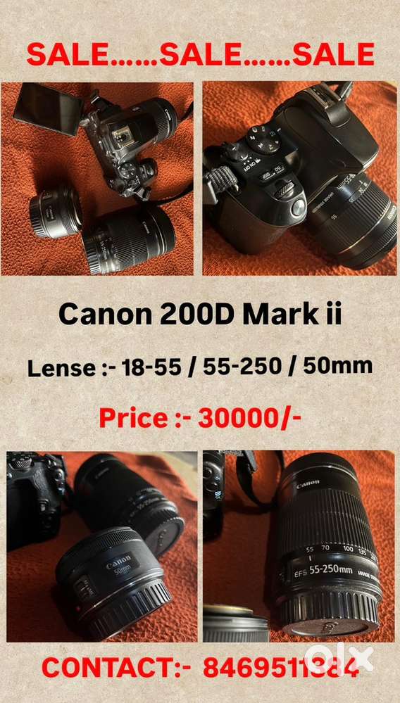 Lenses Canon 200d With 50mm Lens 55 250mm Lens Canon 200d With - Main Image