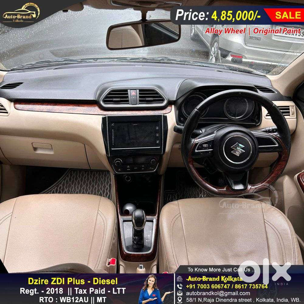 Maruti Suzuki Dzire Zdi Plus, 2018, Diesel