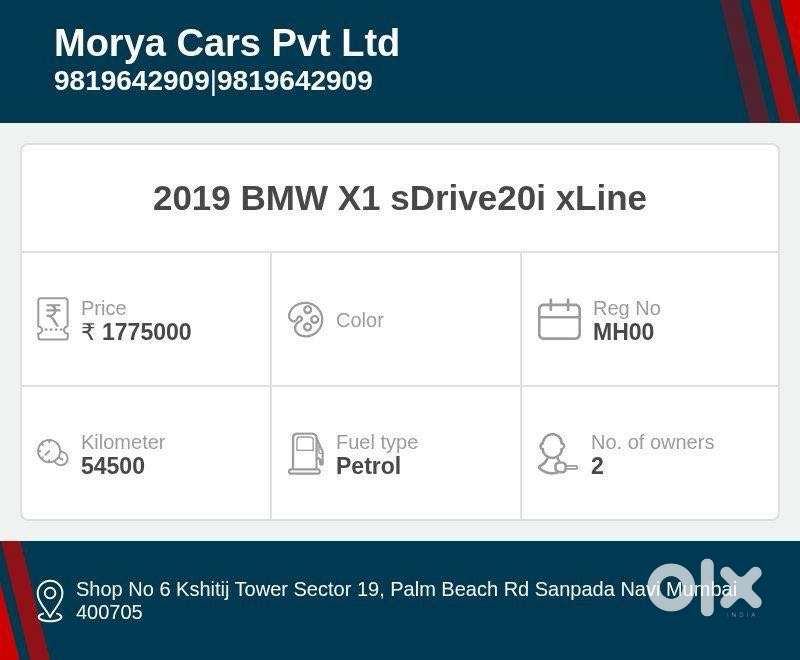 Bmw X1 Sdrive20i Xline, 2019, Petrol