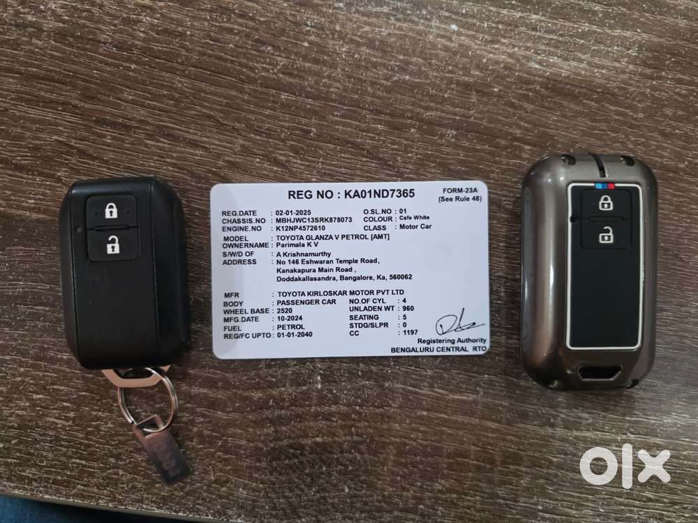 Toyota Glanza 1.2 V Amt, 2025, Petrol