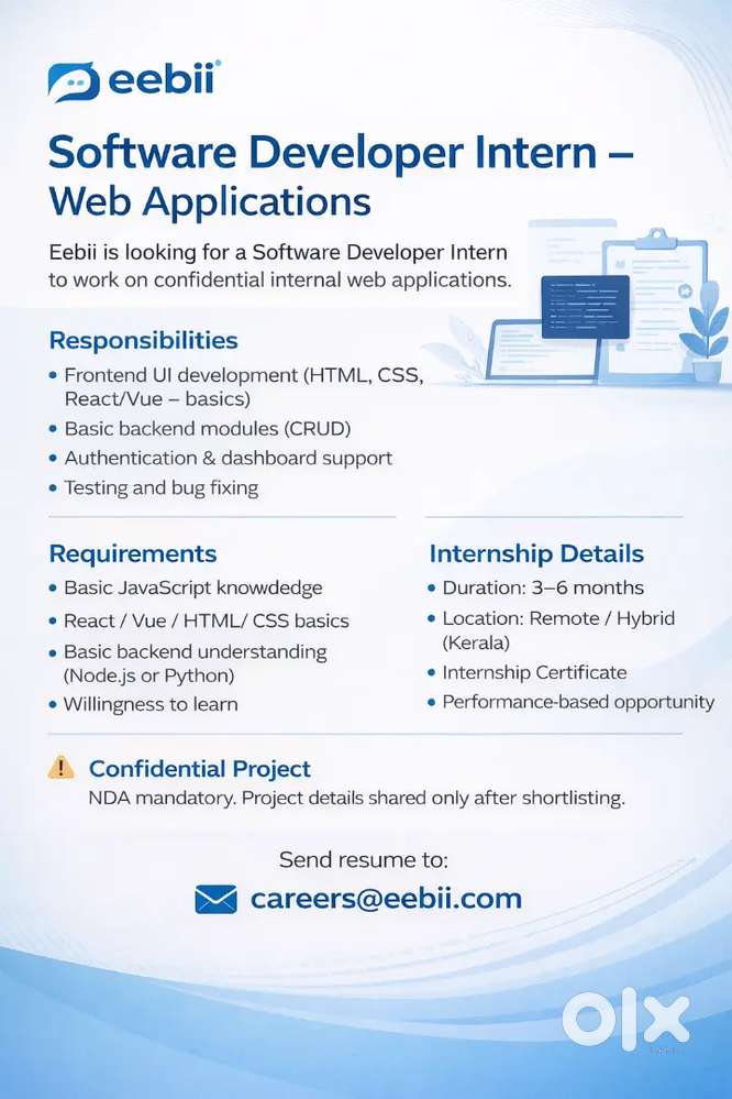 Software Developer Intern – Web Applications (Remote/Hybrid) - IT ...