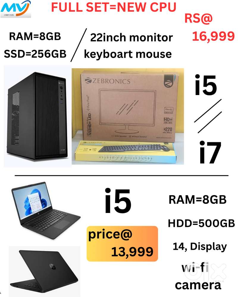 desktop setup for daily basic work with bill FULL SET and warranty.