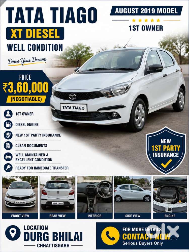 Tata Tiago Xm Diesel, 2019, Diesel