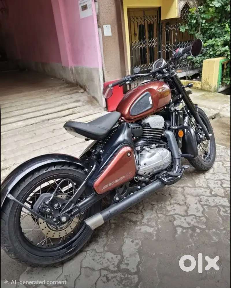 Jawa 42 bobber. Great scratchless condition with extra back seat.