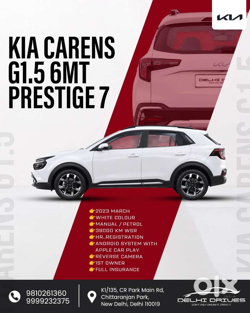 Kia Carens 1.5 Prestige 7 Str, 2023, Petrol