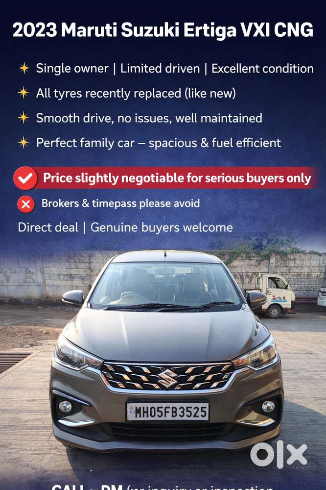Maruti Ertiga 2023 Vxi Cng  Top Condition  Family Car