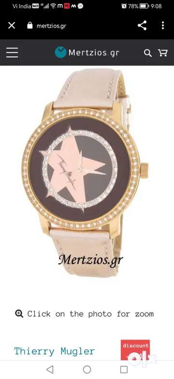 Thierry mugler discount gold watch