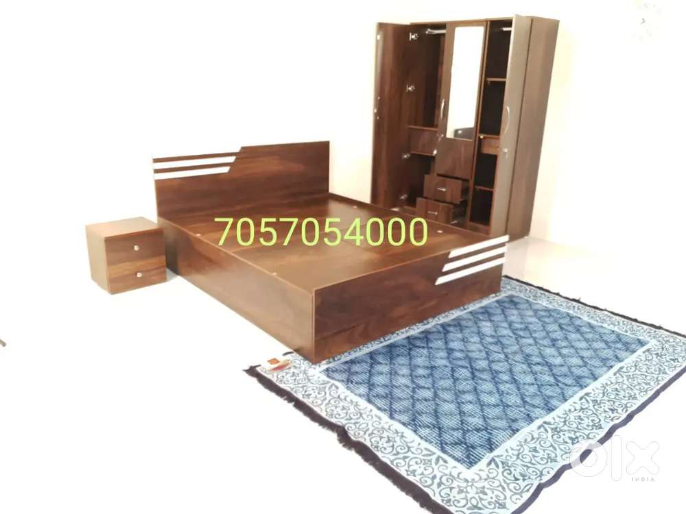 Bedroom Set Wardrobe, Bed, Side Table Beds & Wardrobes 1734644244