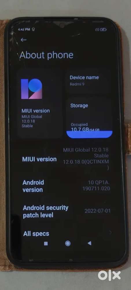 Redmi 9 4gb 64gb touch tuti h chalti ha bich m ruk jata h