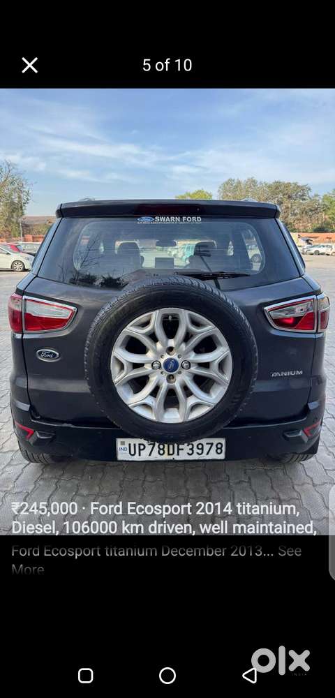Ecosport Titanium Dec 2013 Owner 3rd 106000 Km Driven Diesel Good Car