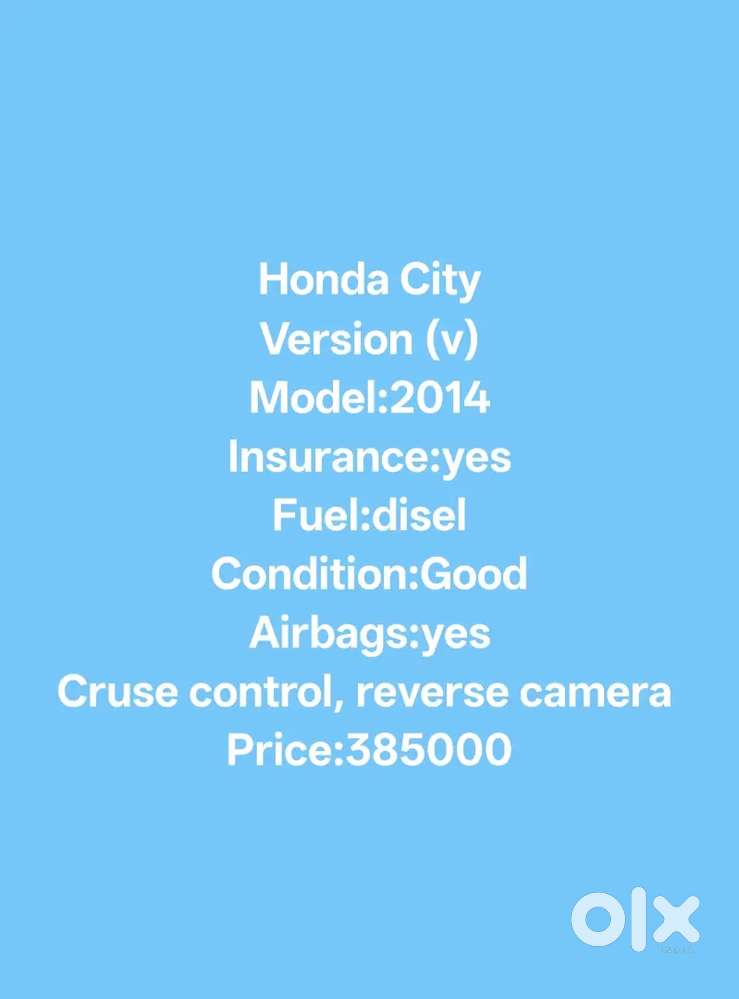 Honda City 2014 Diesel 156000 Km Driven