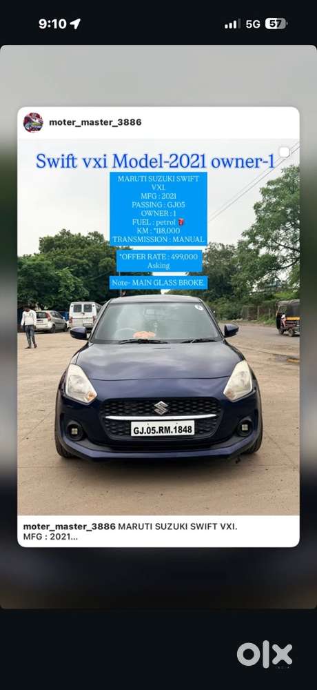 Maruti Suzuki Swift 2021 Petrol 118000 Km Driven