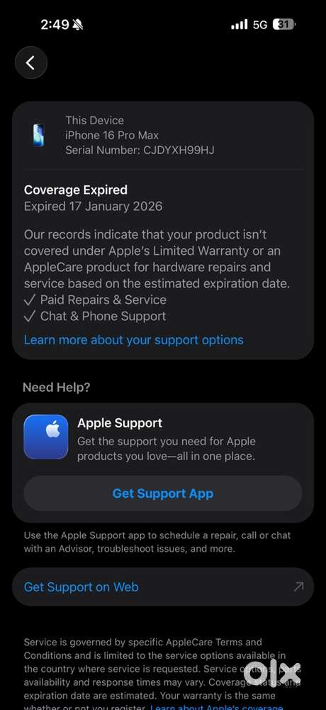 Iphone 16 pro max 256gb 89%