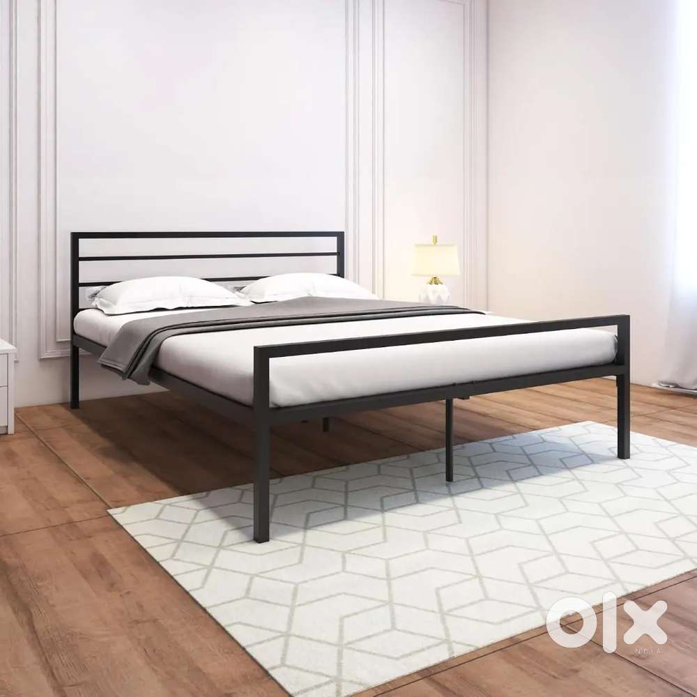 Homdec Metal Queen Bed + 2 IKEA Side Tables + FREE Mattress (Like New)