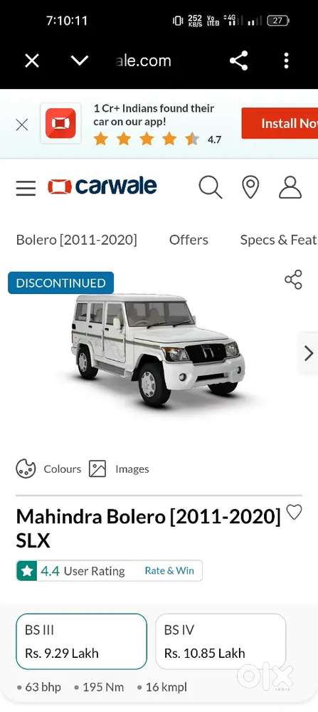 Bolero Slx 2wd 7-seater