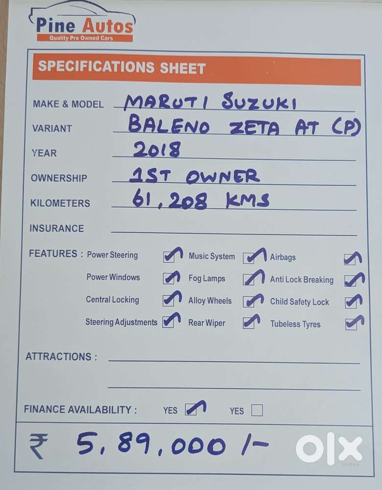 Maruti Suzuki Baleno 1.2 Cvt Zeta, 2018, Petrol