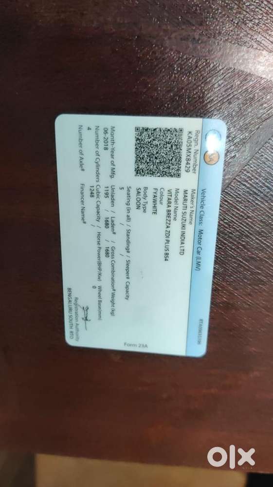 Maruti Suzuki Brezza Zdi+ Dual Tone, 2018, Diesel