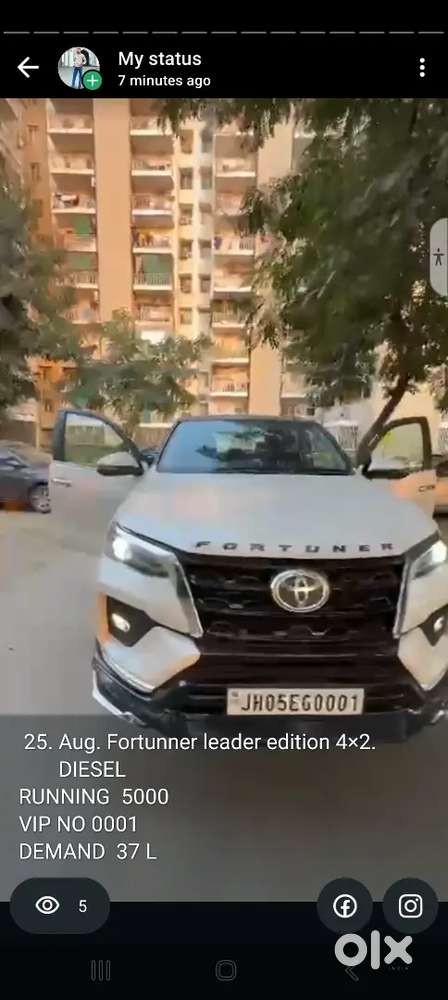 Toyota Fortuner Legender 2025 Diesel 5000 Km Driven