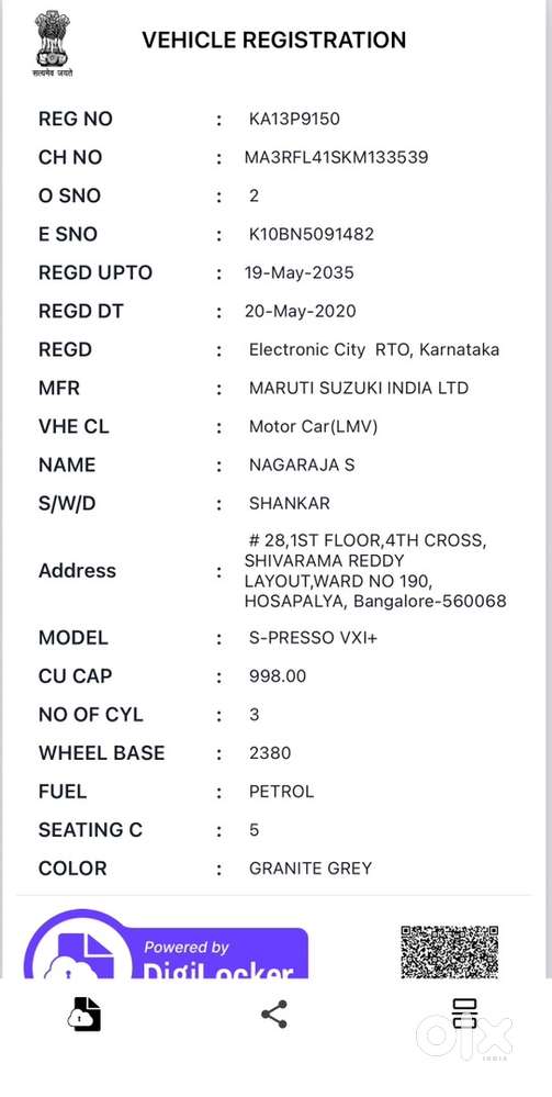 Maruti Suzuki S-presso Good Condition