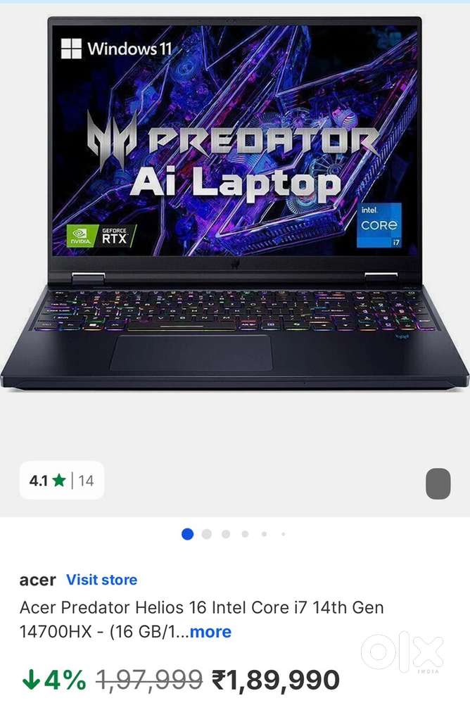 Acer Predator Helios 16 Gaming Laptop