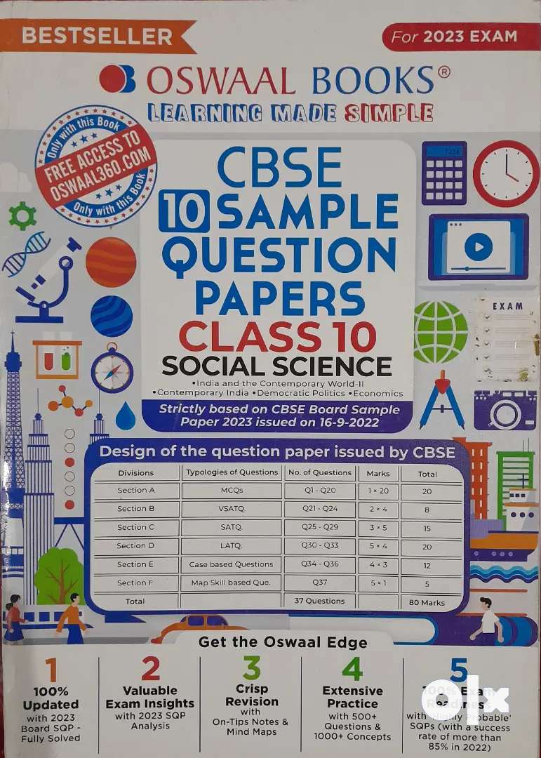 OSWAL SQMPLE PAPER CLASS 10th NCERT CBSE BOARD ALL SUBJECTS - Books ...