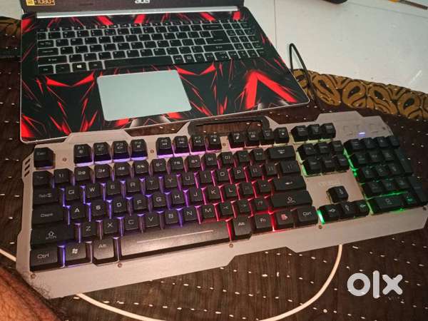 Modern keyboard with RGB lights