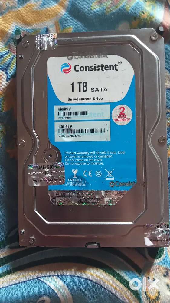 Consistent 1TB SATA Surveillance HDD – Unused