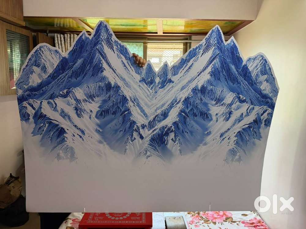 Large Handmade 3D Snow Mountain Wall Art / Decorative Backdrop forSale