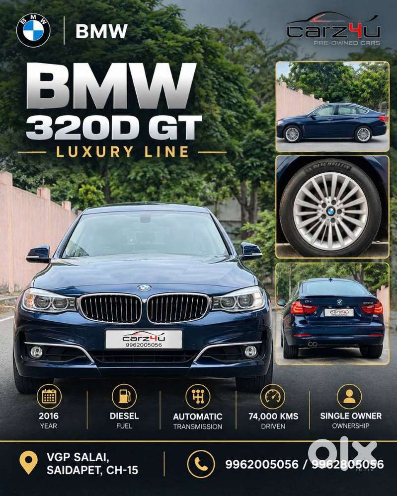 Bmw 3 Series Gt 320d Luxury Line, 2016, Diesel
