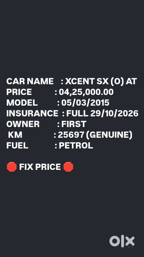 Hyundai Xcent 2014-2016 1.2 Kappa At Sx Option, 2015, Petrol