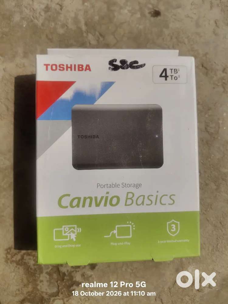 Selling my Toshiba Canvio Basics 4TB portable external hard drive.