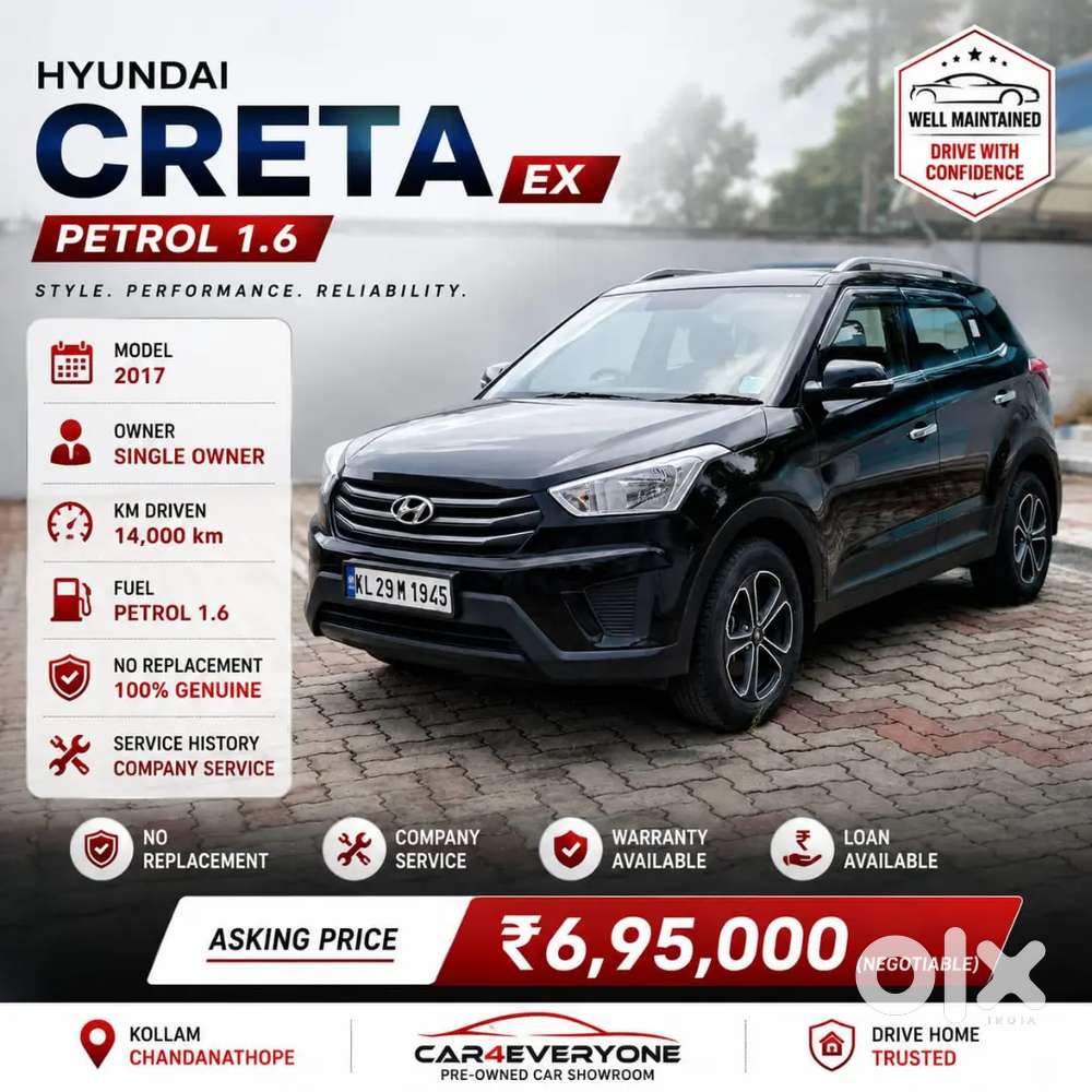 Hyundai Creta 2017 Petrol Single Owner