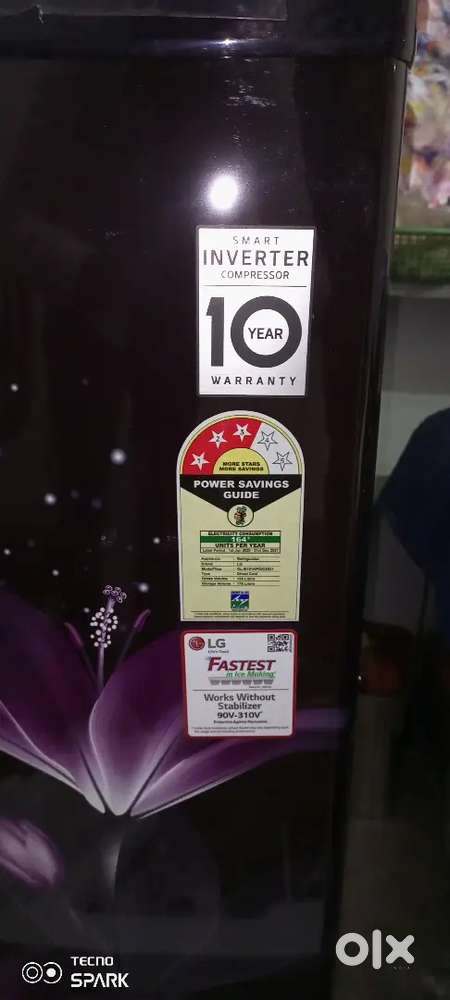 LG 3 star 188 liter  model 2021