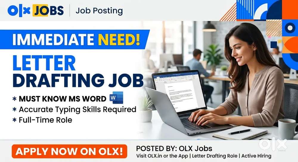 Need a computer Operator for letter drafting.