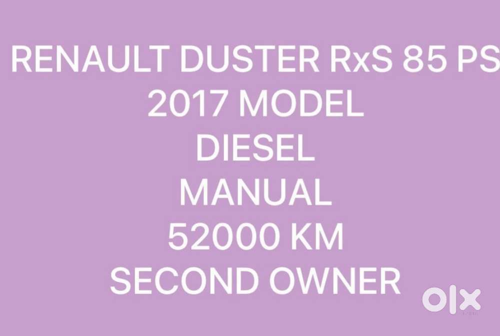 Renault Duster 85ps Diesel Rxs, 2017, Diesel