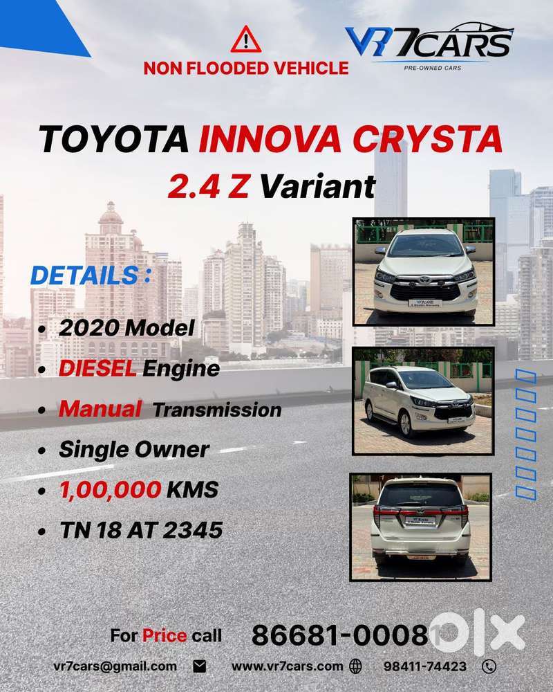 専用ページ④-1 Toyota Innova Crysta ZX 2.4 Diesel 7 Seater, 2019, Diesel - Cars
