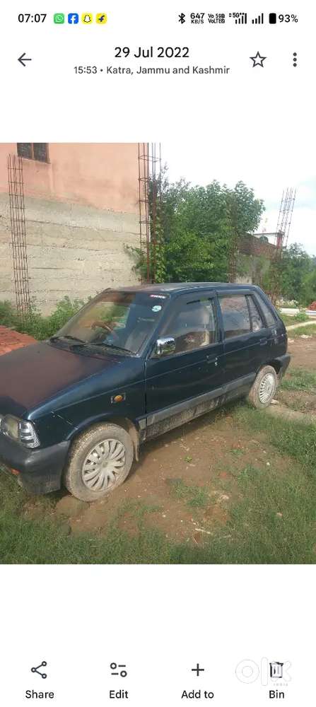 Maruti Suzuki 800 2009 Petrol 61000 Km Driven Petrol+ Lpg, Ac 2029
