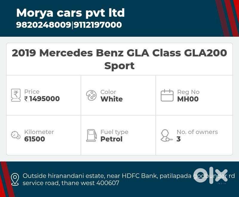 Mercedes-benz Gla 200, 2019, Petrol