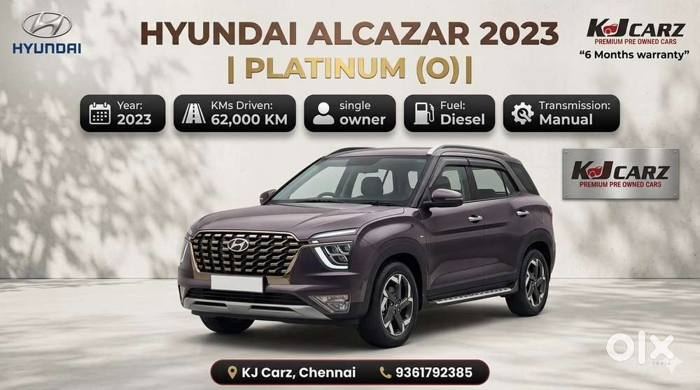 Hyundai Alcazar Platinum 7 Str 1.5 Diesel Adventure, 2023, Diesel