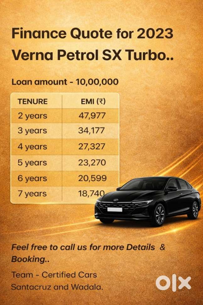 Hyundai Verna Sx 1.5 Turbo Petrol Mt Dual Tone, 2023, Petrol