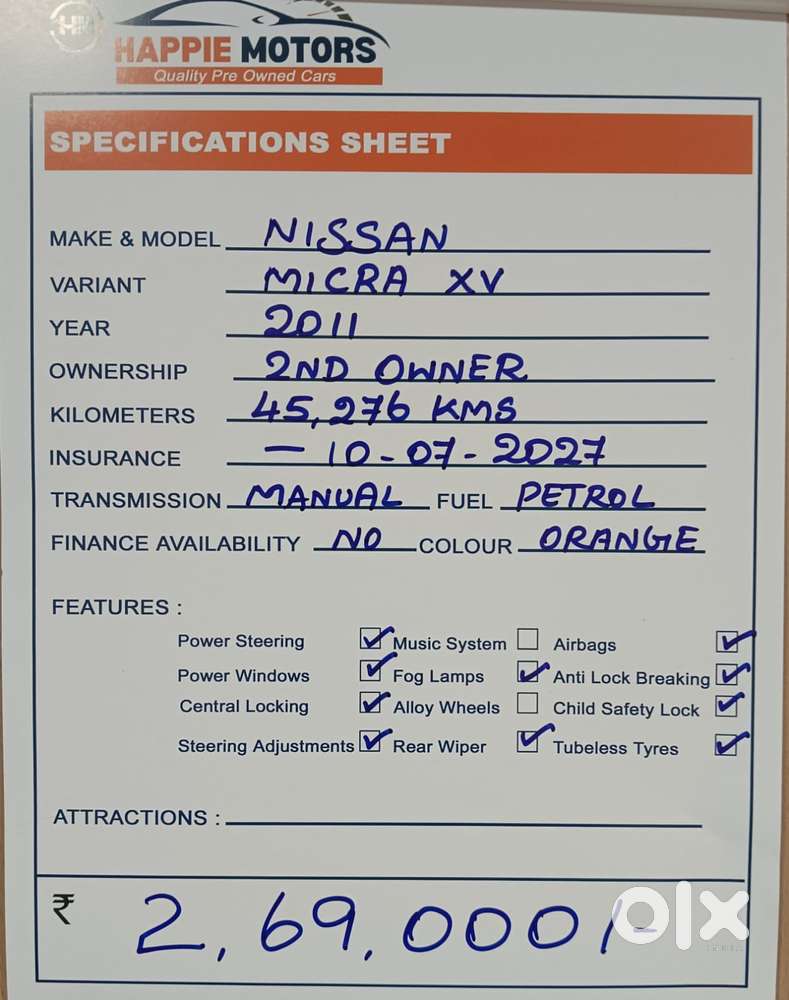 Nissan Micra Xv, 2011, Petrol