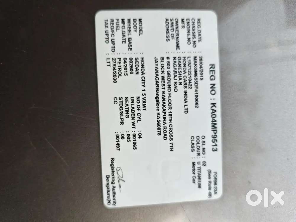 Honda City Vx 1.5 I-vtec Petrol Mt | 2015 | Ka-04 |
