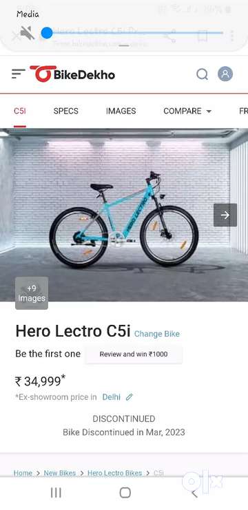 Hero lectro C5i in excellent condition. New cycle price is 34 999. Bicycles 1729209870