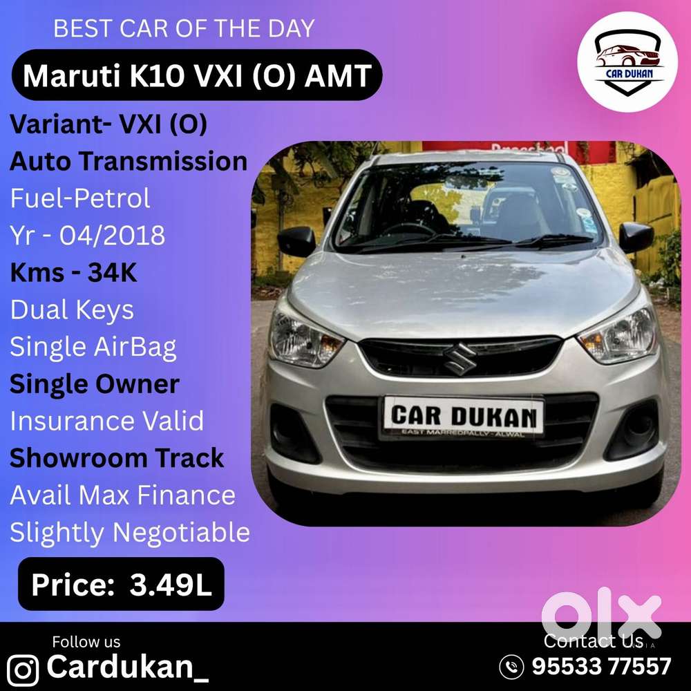 Maruti Suzuki Alto K10 1.0 Vxi (o) Amt, 2018, Petrol