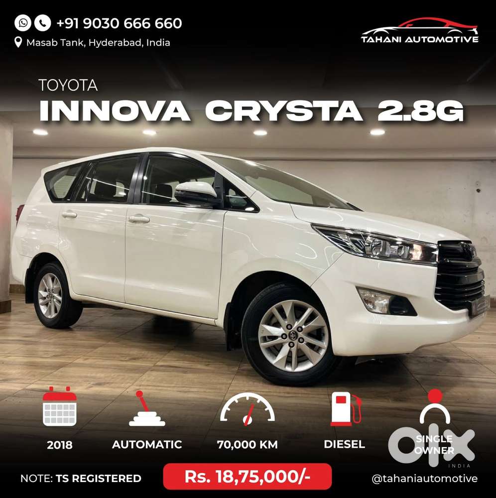 Toyota Innova Crysta 2.8 Gx At 7 Str, 2018, Diesel