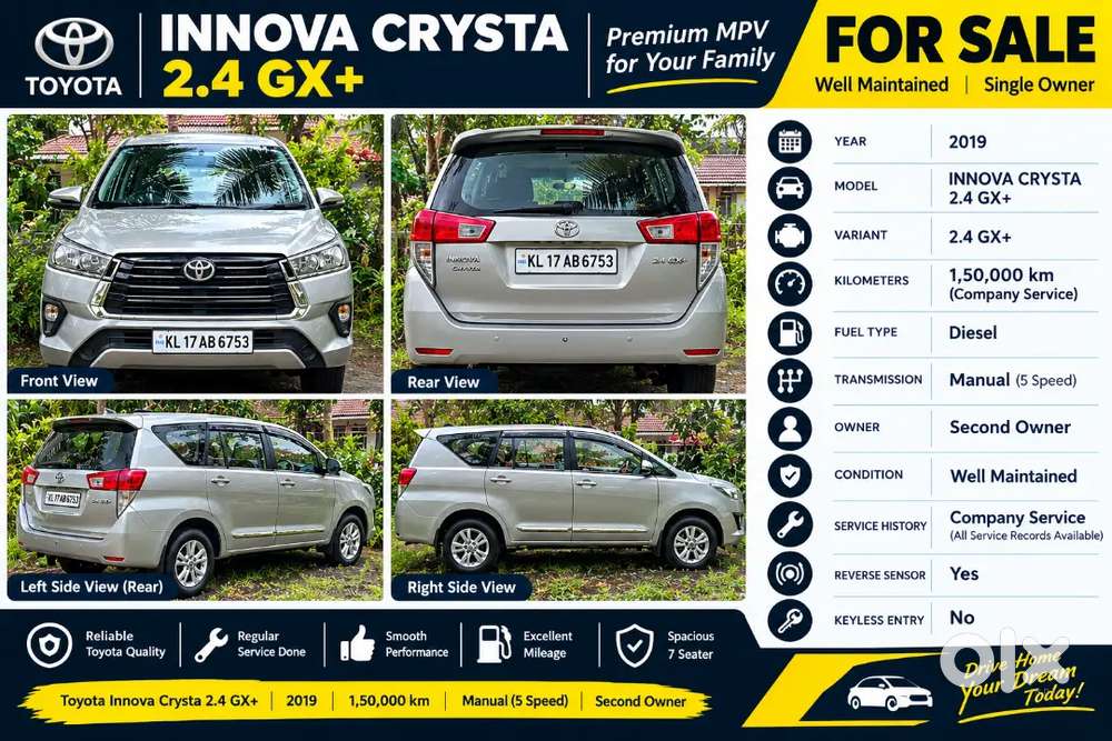 Toyota Innova Crysta 2019 Diesel Manual